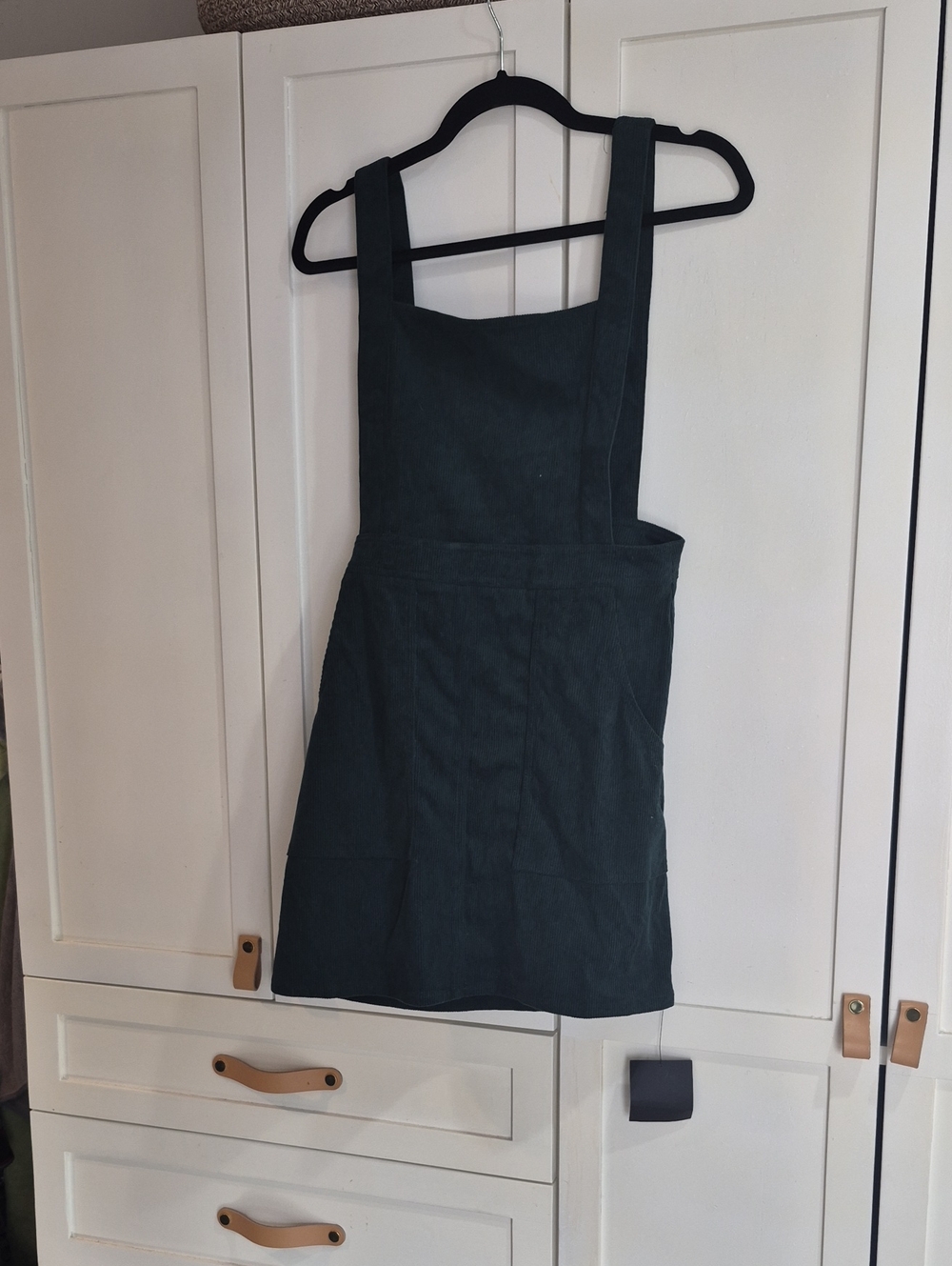 Lulu's Dark Green Pinafore Tunic Dress Top